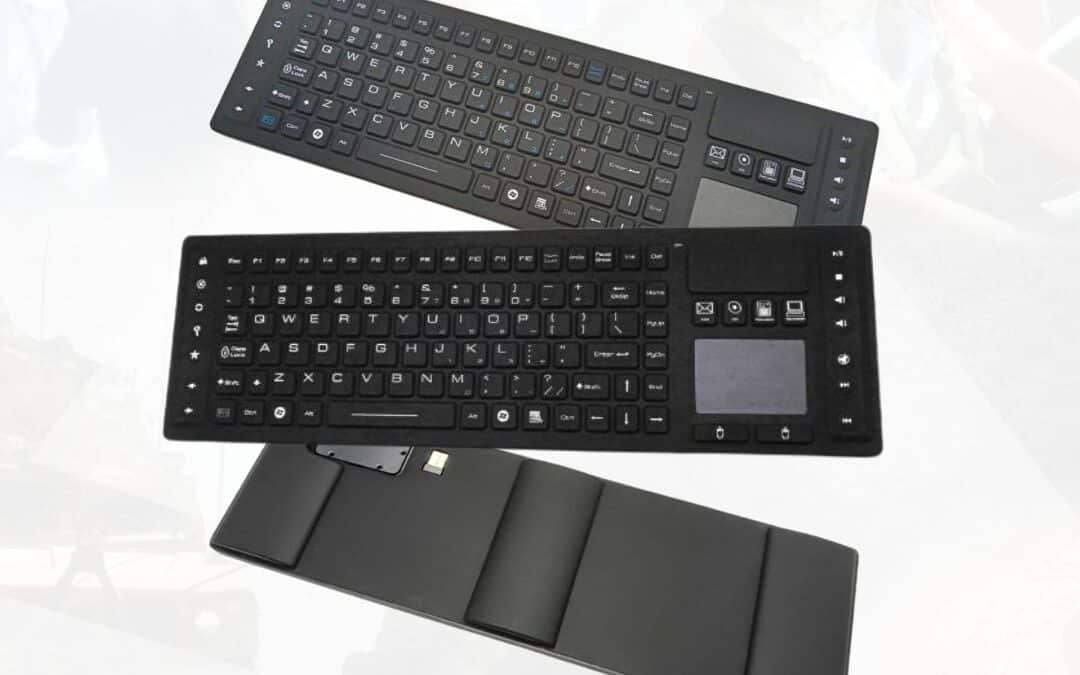 Stealth SK-107-TP-BT rugged keyboard with touchpad.