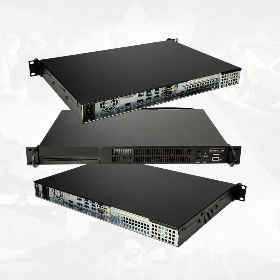 SR-1550 Short Depth 1U Rack PC/Server (12th Gen) - Stealth