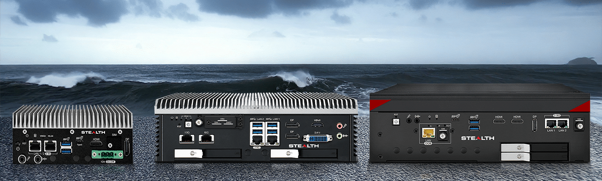 Stealth LPC-900 rugged mini PCs with GPU acceleration for AI and video analytics in harsh environments